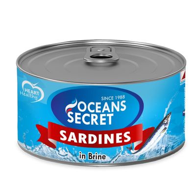 Oceans Secret - Canned Sardines in Brine, 180g (Pack of 2)