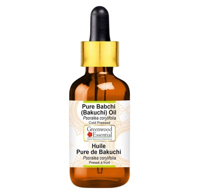 Greenwood Essential Pure Babchi (Bakuchi) Oil (Psoralea corylifolia) with Glass Dropper | Cold Pressed | Natural | Undiluted | For Diluting Essential Oils | For Skin & Massage | Men & Women | 100ml