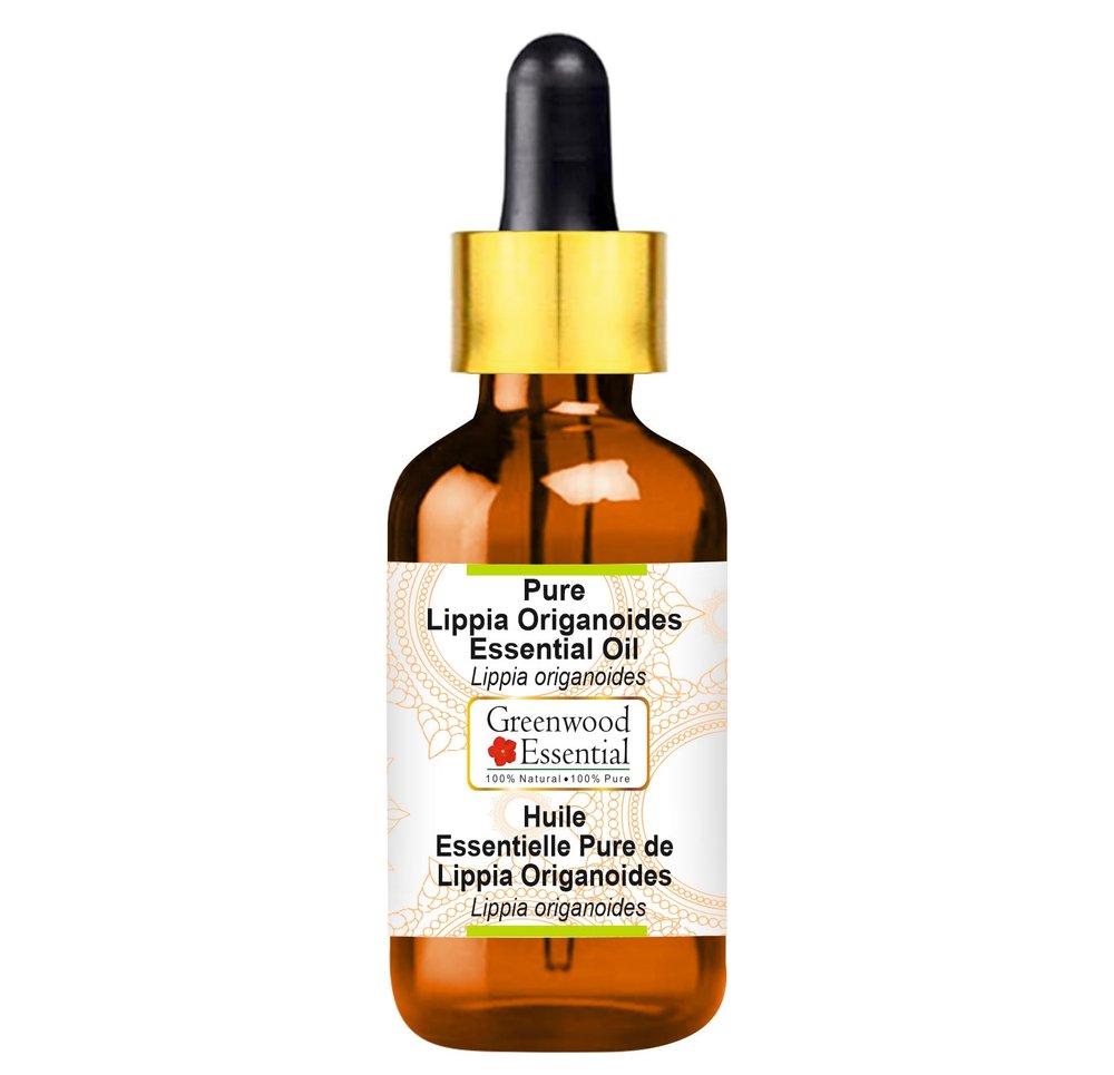 Greenwood Essential Lippia Origanoides Essential Oil (Lippia origanoides) with Glass Dropper Pure | Non-Sticky | Non-greasy | Lightweight | Men & Women | All Skin Types | Steam Distilled 30ml