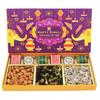 BOGATCHI Diwali Dry Fruits Gift Hampers with Diwali Chocolate Crackers , Paan Raisins and Roastd Almonds, Fruit Mix, 250g view 1