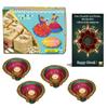 BOGATCHI Diwali Sweets Gift Box, Soan Papdi, 200g, Free 4 Designer Diya with Card view 1