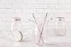 Ash & Roh - Reusable Stainless Steel Drinking Straws,8.5 Inches (2 Bend & 2 Straight Straws, 1 Cleaning Brush) (SILVER) view 4
