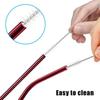 Ash & Roh - Reusable Stainless Steel Drinking Straws,8.5 Inches (2 Bend & 2 Straight Straws, 1 Cleaning Brush) (RED) view 2