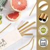 Ash & Roh - Reusable Stainless Steel Drinking Straws,8.5 Inches (2 Bend & 2 Straight Straws, 1 Cleaning Brush) (GOLD) view 2