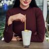 Ash & Roh - Reusable Stainless Steel Drinking Straws,8.5 Inches (2 Bend & 2 Straight Straws, 1 Cleaning Brush) (GOLD) view 4