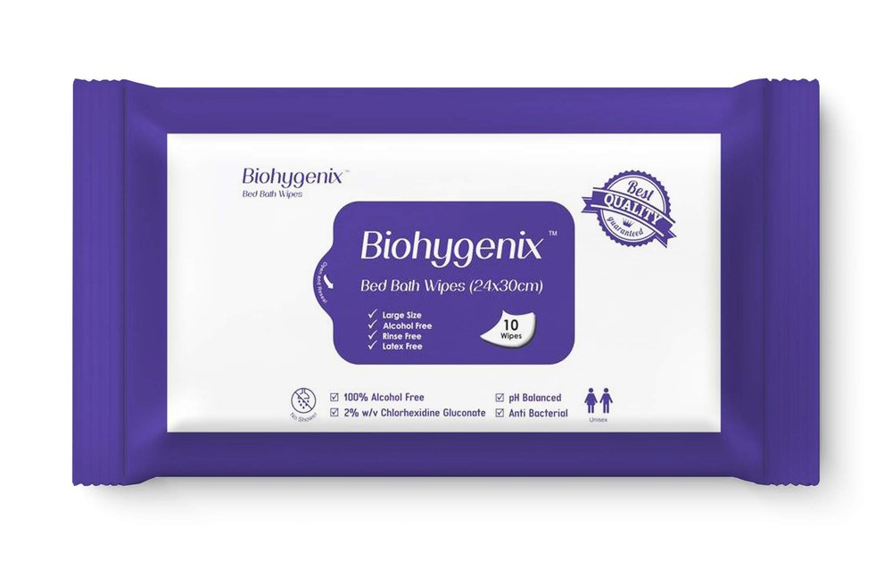 BioHygenix Bed Bath Wipes Pack of 1