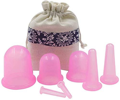 ACi Cupping Therapy Set, 7pcs Anti Cellulite Body and Facial Vacuum Suction Cups for Adult Home Use, Silicone Cellulite Massage Cups