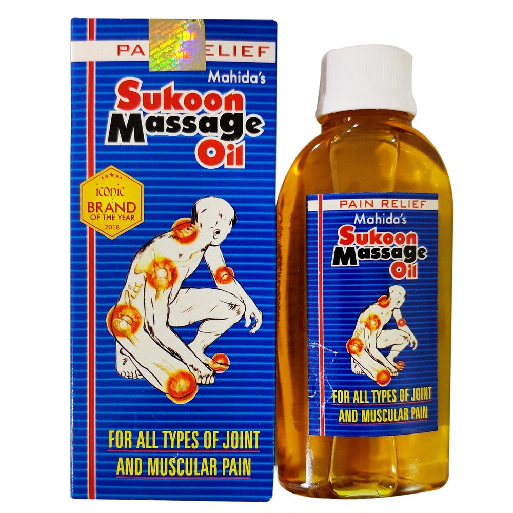 Ayush Sukoon Massage Oil for Joint & Muscular Pain 100 ml x Pack of 1, Blue (SKM01-100-1)