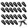 12 Pairs Adhesive Eye Glasses Nose Pads, Water-Drop Shape Stick on Anti-Slip Soft Silicone, Adhesive Nose Pads Glasses Nose Pad for Glasses, Eyeglasses and Sunglasses 2.5mm Black view 1