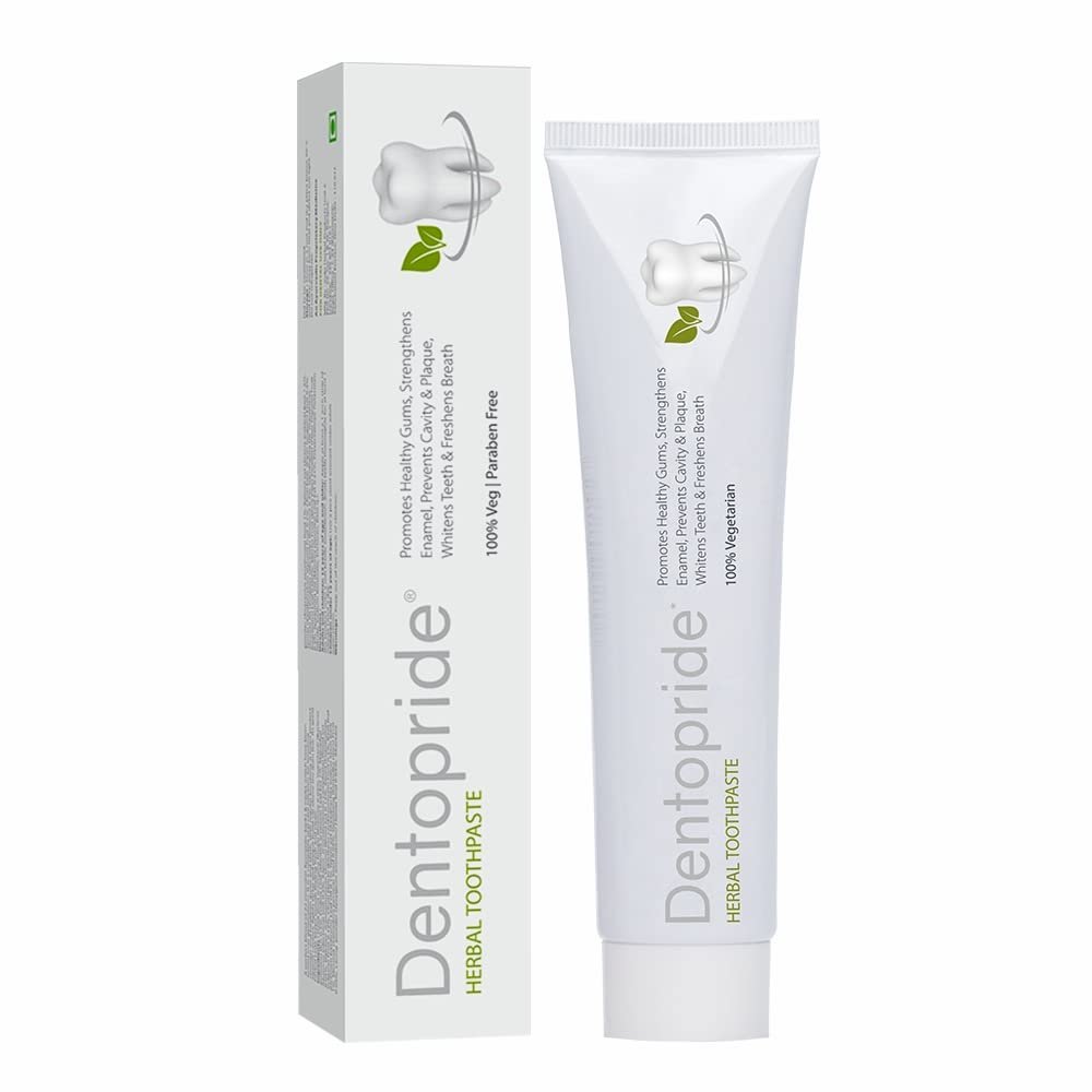Dentopride Herbal Toothpaste 100 gm | With Akarkara, Babool, Bakul |Paraben free | (100 gm - Pack Of 1)