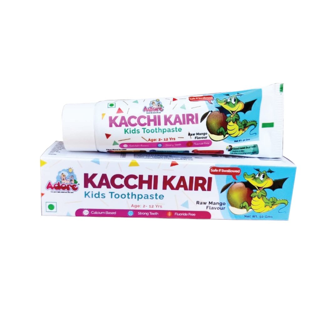 Adore Kacchi Kairi Kid Toothpaste with Raw Mango Flavor- 50gm (Pack of 4)