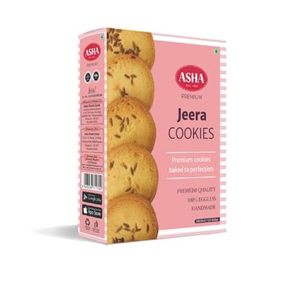 ASHA SWEETS Premium Handmade Cumin/Jeera Cookies 200g-Pack of 2|Healthy & Tasty Biscuit Treat for Kids & Guest|No Preservatives|Deliciously Fresh & Crunchy Cookies Gift hamper box for Friends & Family