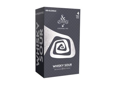 &Stirred Cocktail Mix - Whisky Sour, Cocktail Mix for Whisky (Makes 4 Drinks), No Preservatives