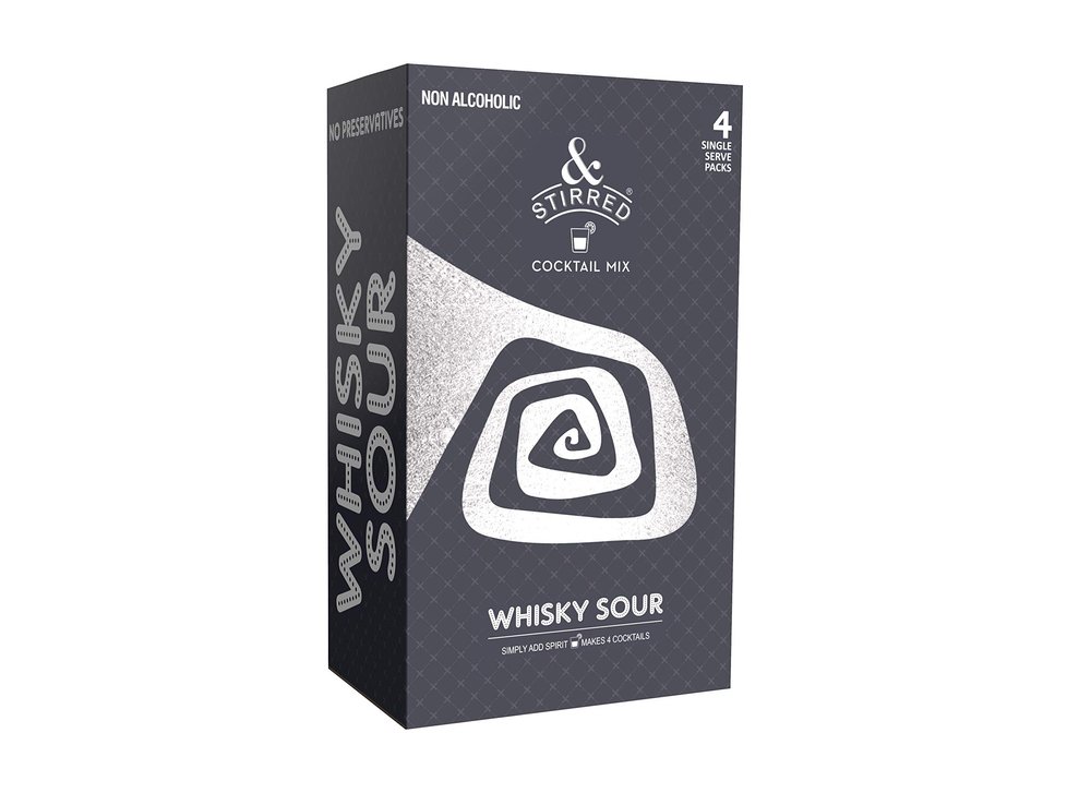 &Stirred Cocktail Mix - Whisky Sour, Cocktail Mix for Whisky (Makes 4 Drinks), No Preservatives