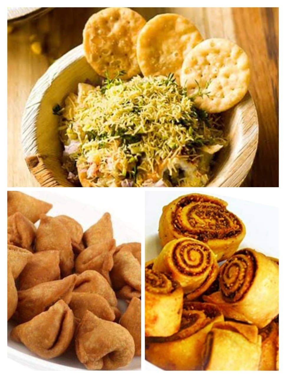 Anuvan Feel The Utsav Delicious Namkeen Combo / Serving Try for UTSAV / Chaat Papadi 400G + Samosa 400G + Bhakarwadi Roll 200G