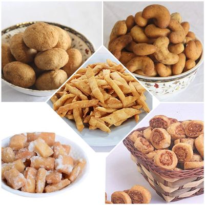 Anuvan Feel The Utsav Meetha Namkeen Combo Kachori 200G + Mini Bhakarwadi 200G + Pethe 200G +Namkeen Pare 200G + Kaju Biscuit 200G (1000G)