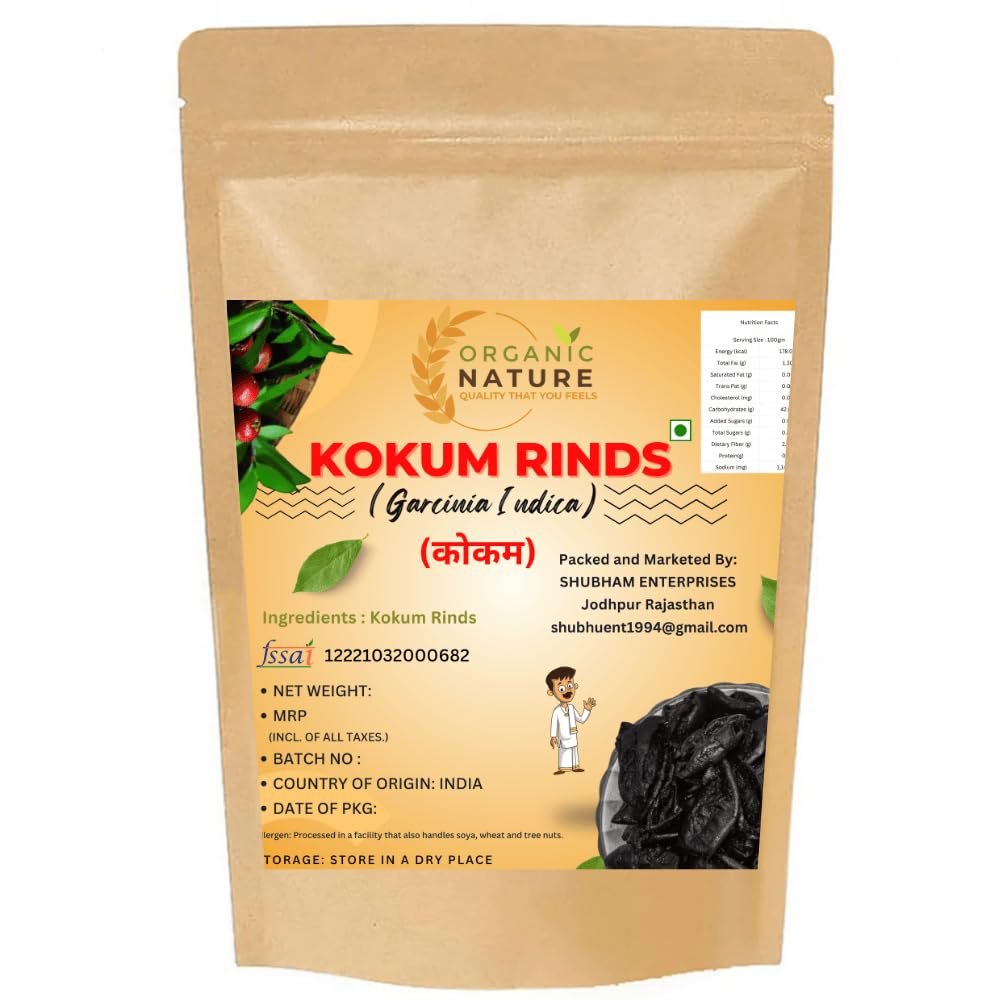 Organic Nature Dried Kokum Rinds Garcinia Indica (Pack of 400 Gram)