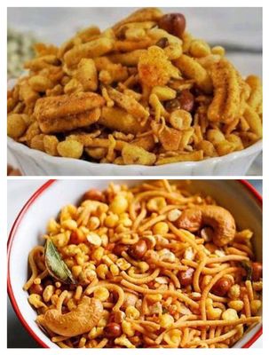 Anuvan Feel The Utsav Namkeen Special Namkeen Combo South Indian Mixture 500G + Corn Spicy Mixture 500G