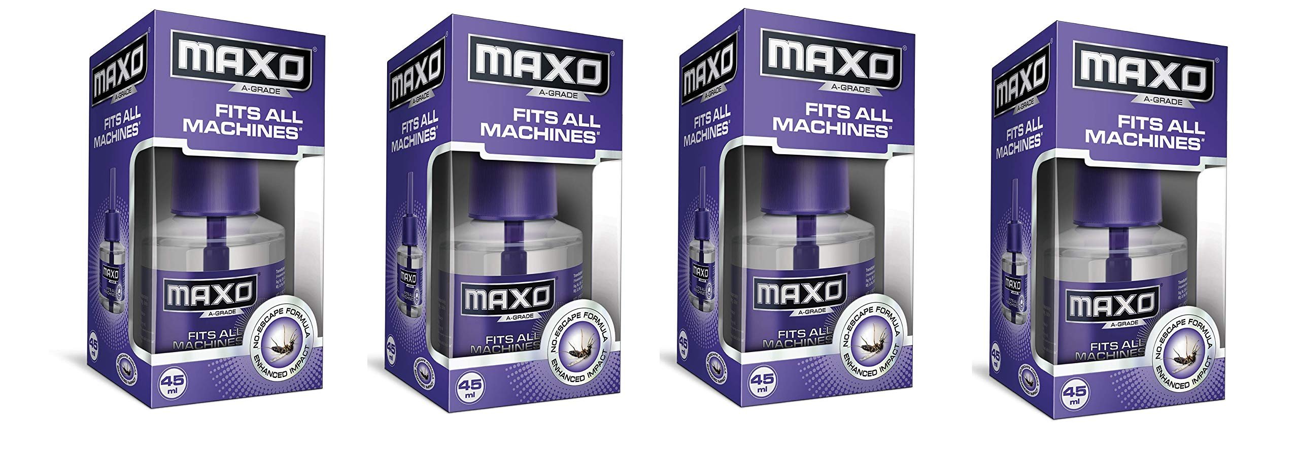 NIK Maxo Mosquito Liquid Vapouriser A Grade Refill pack, Fits in All Machine 45ml pack PACK OF (4)