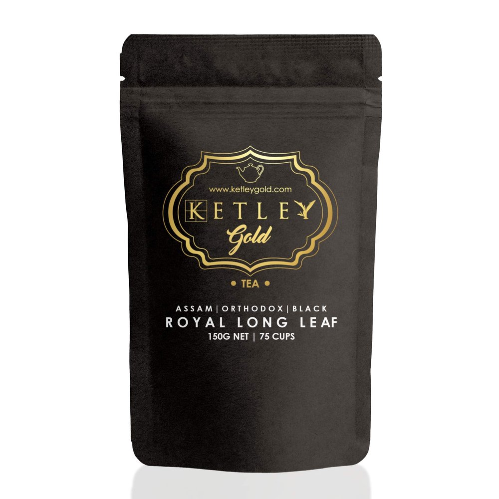Ketley Gold Assam Orthodox Black Tea, 150g, Pack of 6 | Long Leaves