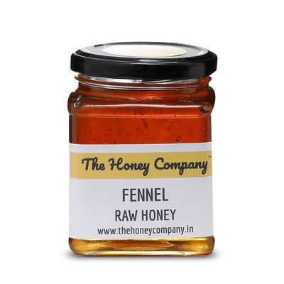 The Honey Company Fennel (Saunf) Raw Honey 350g  100% Pure, Unprocessed, Unheated, Unblended, Nectar from Fennel Flowers, No Additives, Monofloral