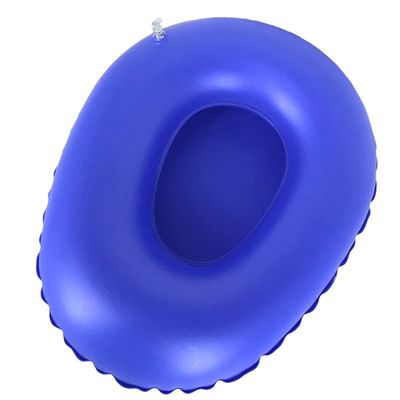 LiXiongBao Portable Air Bedpan, Inflatable Cushions Potty for Home Hospital Elderly Bedridden, Washable Air Inflation Bed Pans for Females, Inflatable Stool Toilet Nursing Toilet (Blue)