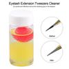 2 Pieces Eyelash Extension Tweezers Cleaner, Tweezers Cleaning Tool Kit with Liquid Glue Remover and Sponge Ball For Lash Extension Application view 3
