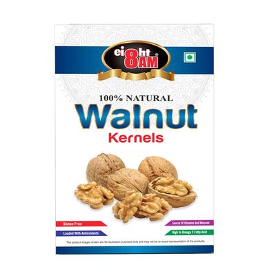 8AM 100% Natural Inshell Walnut Kernels, 250 Grams
