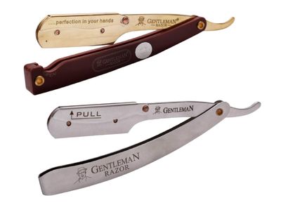 GENTLEMAN brass razor for men/stainless steel razor for men/razors for men/barber razor (COMBO PACK OF 2)