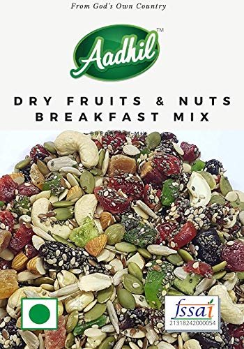 Aadhil Arabian Quality Plus Handpicked Healthy Breakfast Mix Dry Fruits and Nuts, Healthy Nuts Mix - 400g