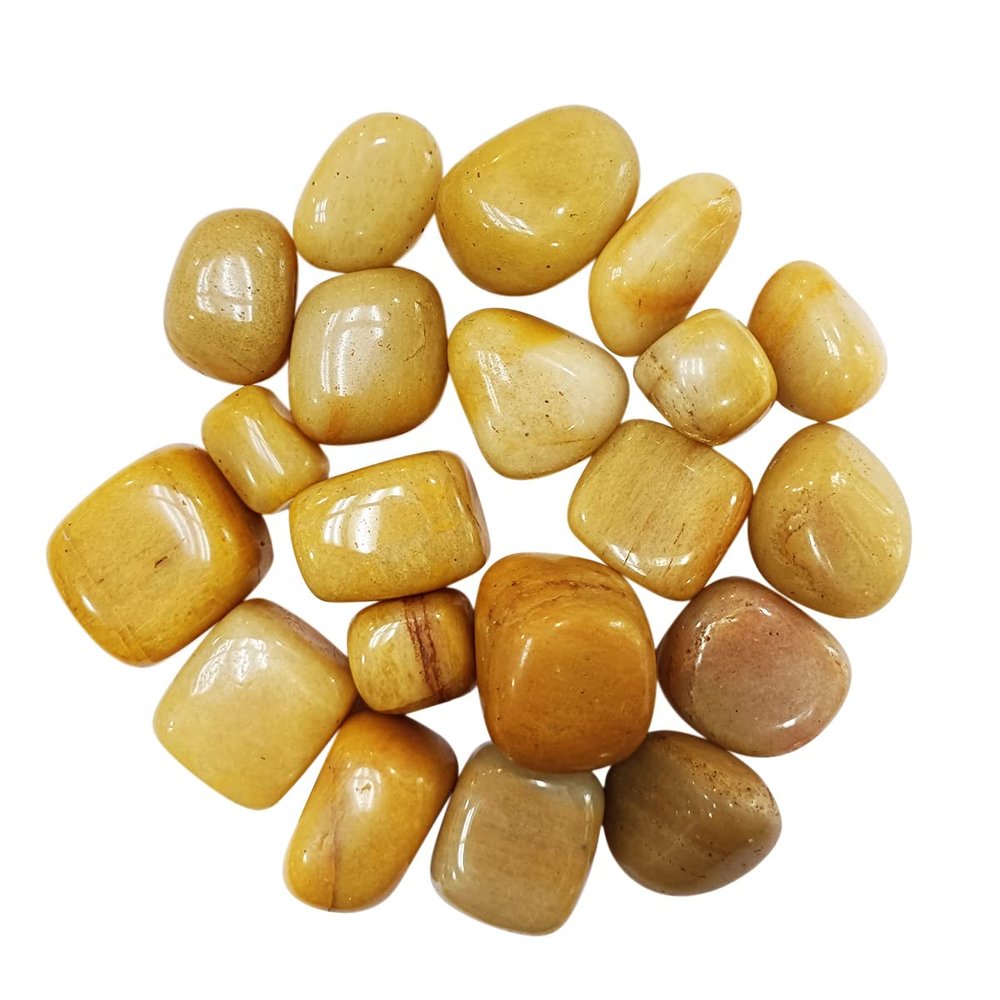 9Dzine Yellow Aventurine Crystal Stone 100 Gm Natural Raw Tumble Stones Yellow Aventurine Tumbled Gemstone Pebble for Reiki Healing Vastu Correction Stones Crystal at Home Dcor