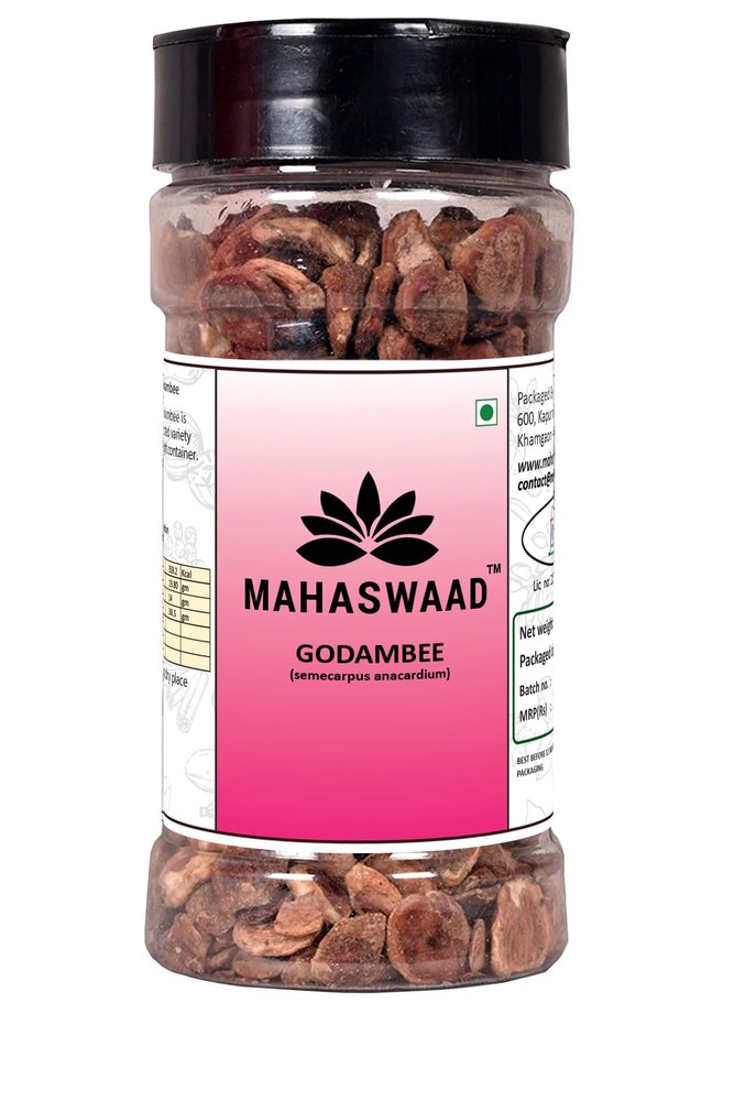 Mahaswaad Godambee | Semecarpus Anacardium | Premium Godambi | Kernel of Bhilawa Seed | Bhilawa Magaj | Bhallataka. (200gm (Jar))