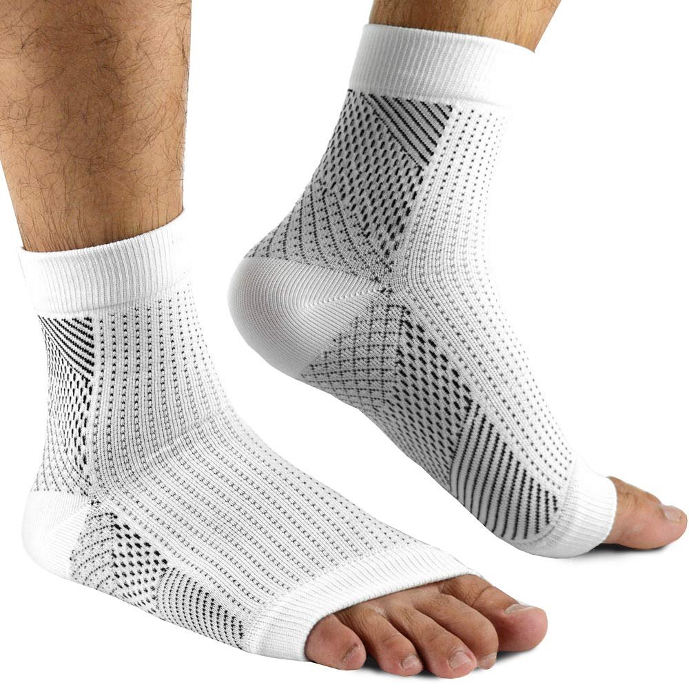 Decdeal Compression Foot Sleeves Men Women Compression Socks with Arch Heel Support