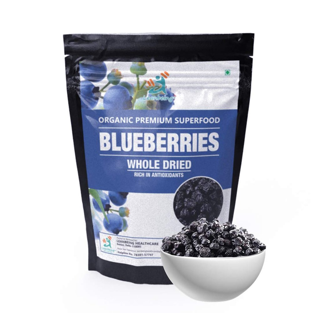 LEANBEING Whole Dried Blueberries (1kg) (Unsulphured, Unsweetened, Immunity Builder)