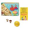 BOGATCHI Bhai Dooj Sweets Box, Cultural Indian Sweet - Soan Papdi, 200g + Free Gold Plated Coin with Laxmi-Ganesh and Yantra Engraved, Free Bhai Dooj Greeting Card view 1