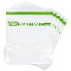 REUSABLE STORAGE BAGS by Smelly Proof, Large HEAVY DUTY 5-mils US-Made BPA FREE, NO PEVA, Dishwasher-Safe Reusable Freezer Bags CLEAR FLAT Quart 10" x 8.5" 5pk view 1