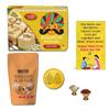 BOGATCHI Bhai Dooj Sweets Box, Bhai dooj Salted Almonds and Sweets 350g + Free Gold Plated Coin with Laxmi-Ganesh and Yantra Engraved, Free Bhai Dooj Greeting Card view 1