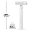 Hajamat Scythe Double Edge Safety Razor for Men| Stainless Steel Shaving Razor for Men | Classic Single blade razor | Traditional closed comb metal razor| Chrome finish | Fits all double edge blades view 2