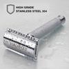 Hajamat Scythe Double Edge Safety Razor for Men| Stainless Steel Shaving Razor for Men | Classic Single blade razor | Traditional closed comb metal razor| Chrome finish | Fits all double edge blades view 4