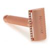Hajamat Scythe Double Edge Safety Razor for Men| Stainless Steel metal | Classic Single blade razor | Traditional DE closed comb razor| Premium Rose Gold finish| fits all double edge blades view 1