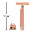 Hajamat Scythe Double Edge Safety Razor for Men| Stainless Steel metal | Classic Single blade razor | Traditional DE closed comb razor| Premium Rose Gold finish| fits all double edge blades view 2