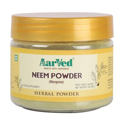 AarVed Neem Leaf Powder (Azardirachta Indica/Margosa) - 200gms | Supports Skin Wellness | Promotes Immunity & Support Low Blood Sugar Level | Herbal Supplement for Blood Purification