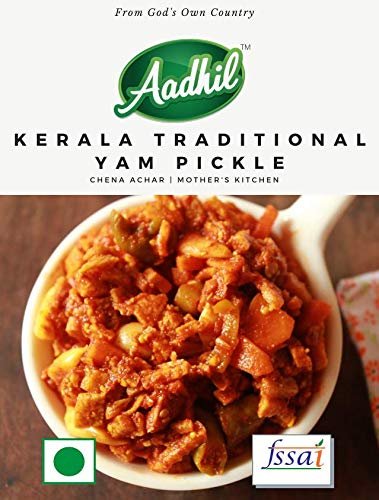 Aadhil Traditional Yam/Chena/Kanda Pachadi/jimikand Pickle/Achar Mother's Kitchen - Nadan Kerala Chena Achar 500 gm