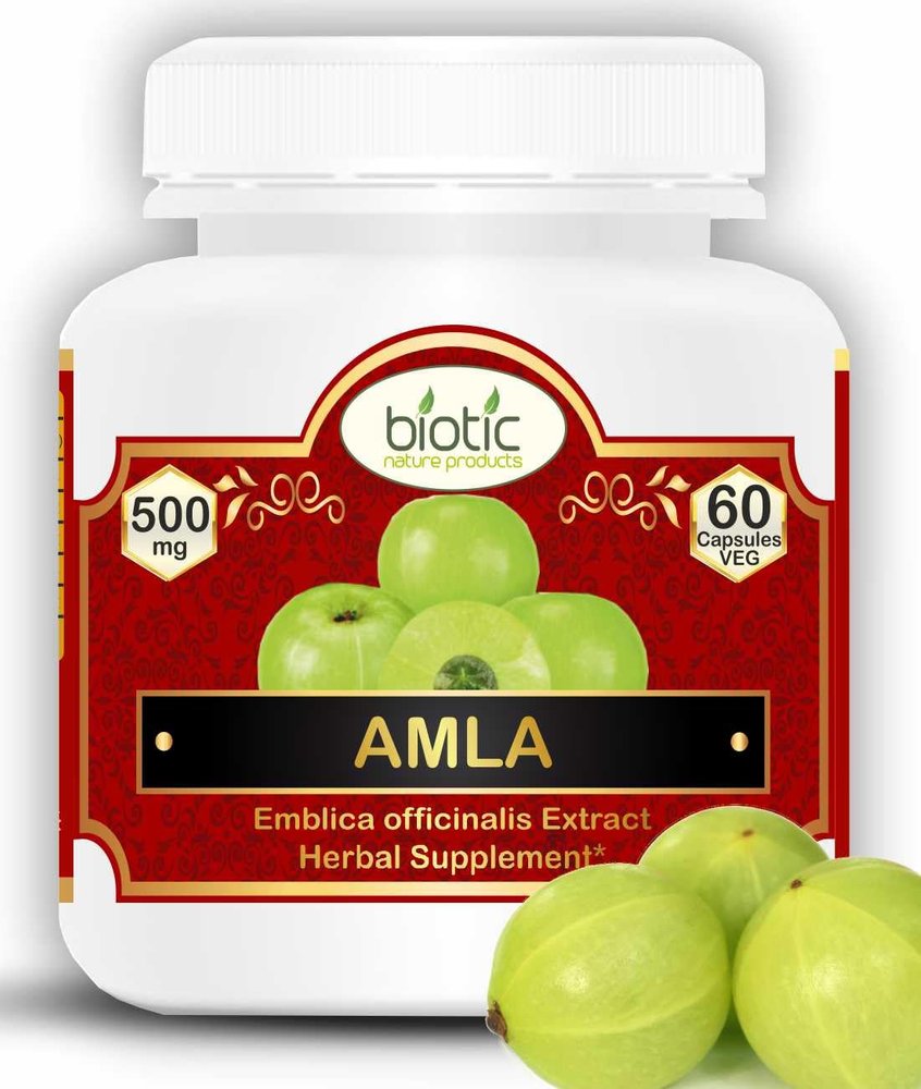 Biotic Amla Capsule - Organic Amalaki Capsules for Immunity Supplements, Amla Capsules for Vitamin C - Amlaki Extract 500mg - 60 Veg Capsules