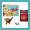 BOGATCHI Diwali Sweets Gift Box and Sweets Hamper, 400g , Free Diwali Greetings Card and Designer Diya view 1