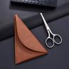 HITOPTY Nose Hair Scissors, 3.6inch Stainless Steel Rounded Tip Small Shears Safety Beauty Trimming Kit for Facial Ear Grooming with PU Case view 2