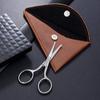 HITOPTY Nose Hair Scissors, 3.6inch Stainless Steel Rounded Tip Small Shears Safety Beauty Trimming Kit for Facial Ear Grooming with PU Case view 3