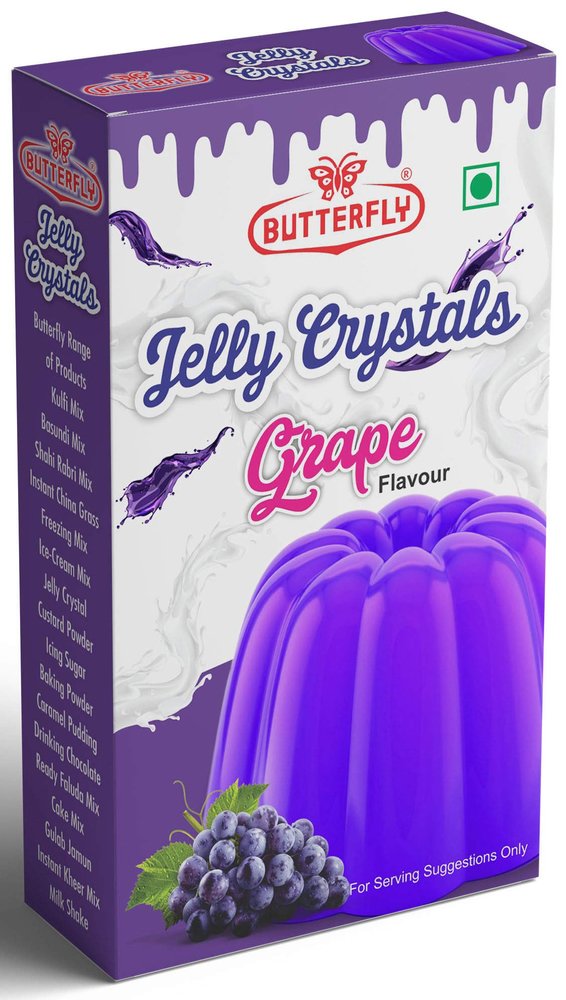 Butterfly Instant Jelly Crystals, 100g (Grape)