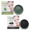 FYORR Facial Katori Peel-Off Wax Combo - 2 Aloe Vera & Charcoal, 80 gm each, Green, black view 1