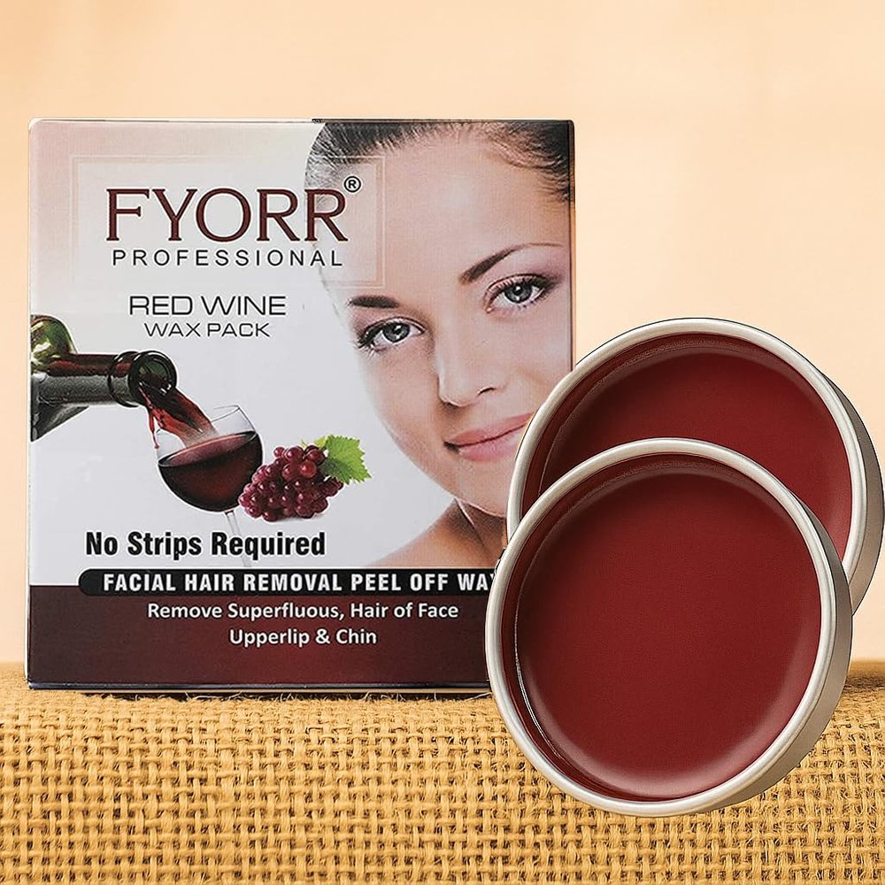 FYORR Facial Katori Peel-Off Wax Combo of 2 Red Wine - 80 gm each